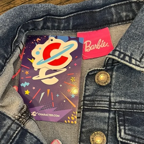 NWT Barbie Blue Denim Jacket for Kids (size 10) - Picture 4 of 8